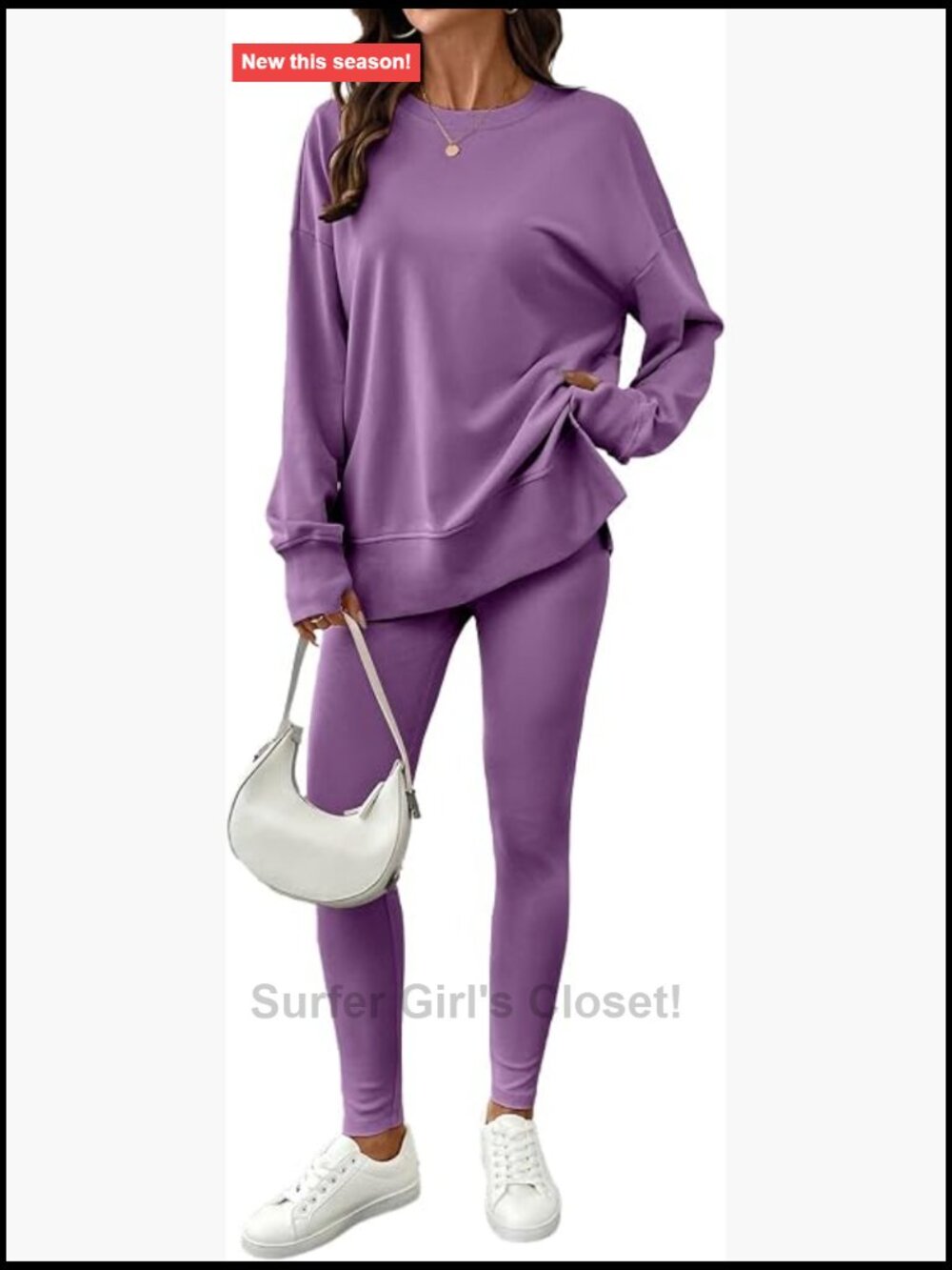 Two Piece Lounge Set - Long Sleeve Sweatshirt & Leggings